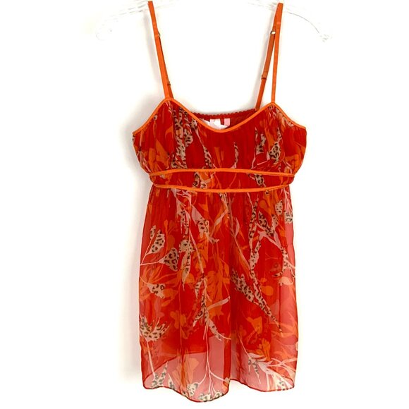 Victoria's Secret Tops - New Victoria's Secret Very Sexy Babydoll Slip Dress Chemise Orange Sz S